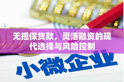 卫东无担保贷款，灵活融资的现代选择与风险控制