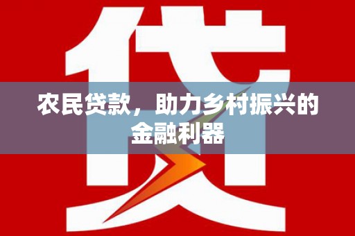 卫东农民贷款，助力乡村振兴的金融利器