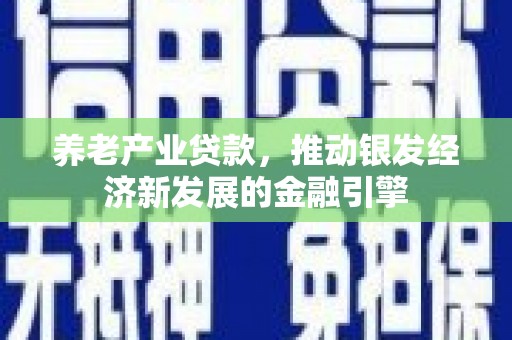卫东养老产业贷款，推动银发经济新发展的金融引擎
