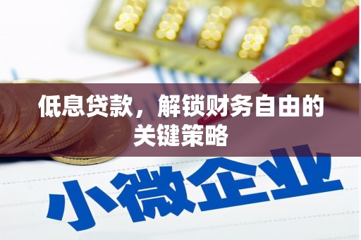 卫东低息贷款，解锁财务自由的关键策略