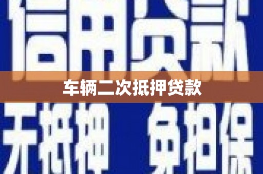 卫东车辆二次抵押贷款