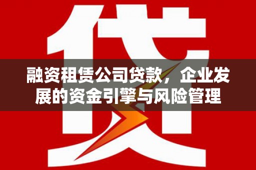 卫东融资租赁公司贷款，企业发展的资金引擎与风险管理